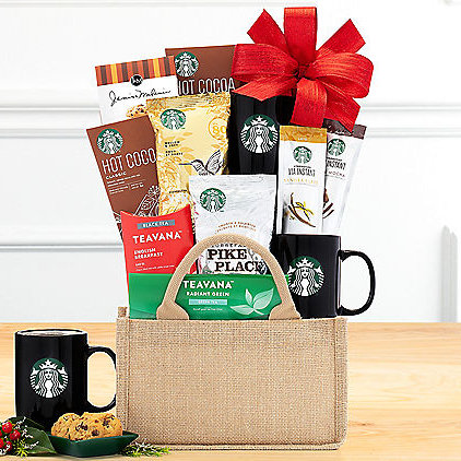 Starbucks & Teavana: Gourmet Coffee Gift Basket