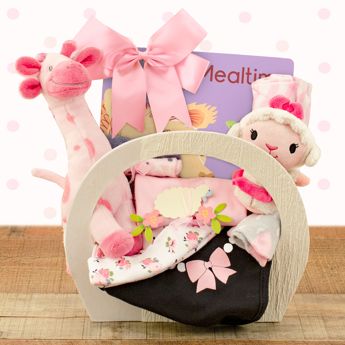 Image 0 of Baby Essentials: Baby Girl Gift Basket