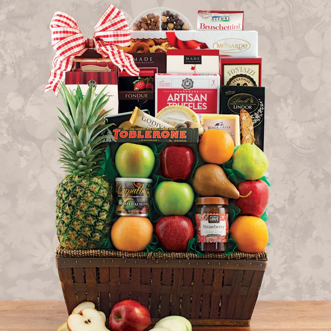 Image 0 of Fruit Abounds: Signature Series Fruit & Snacks Gift Basket